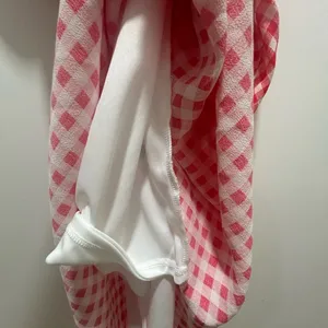 WAYF Midi Lined dress red and white gingham pattern contemporary Size small thumbnail 6