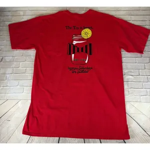 Comfort Colors‎ Pocket T-Shirt Womens Large Red Georgia Saturdays Graphic Tee thumbnail 5