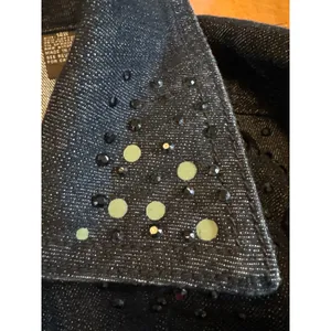 Ashley Stewart Dark Wash Embellished Denim Jacket‎ Womens 14W Studded Western thumbnail 6