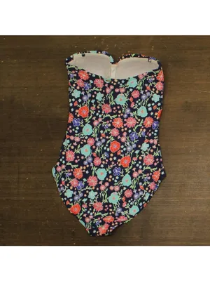 Anne Cole Womens Bandeau One Piece Swimsuit 18MO00560 Blue Multi 10 thumbnail 2