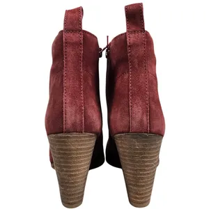 Diba Blake Suede Bootie Burgundy Lace Up Wedge Ankle Boots Women Size 8.5‎ thumbnail 7