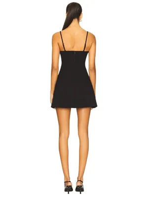 MAJORELLE Devon Mini Dress in Black XSmall New Womens Simple Babydoll thumbnail 3