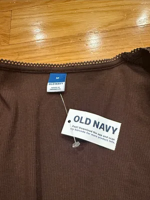 NWT Old Navy long sleeve square neck top size medium. thumbnail 2