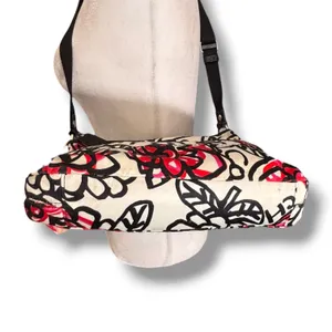 Coach Poppy Floral Graffiti Crossbody Bag Pink Black Satin Y2K Streetwear Purse thumbnail 7