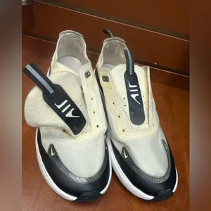 Nike Cream, Black & White Slip-On Athletic Sneakers thumbnail 2