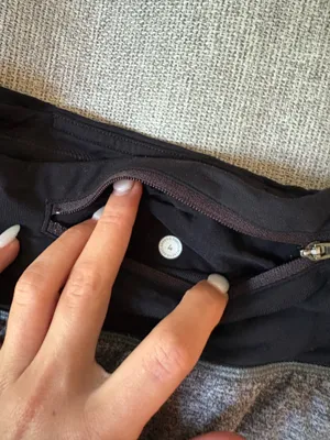 Grey low waisted lulu shorts thumbnail 3