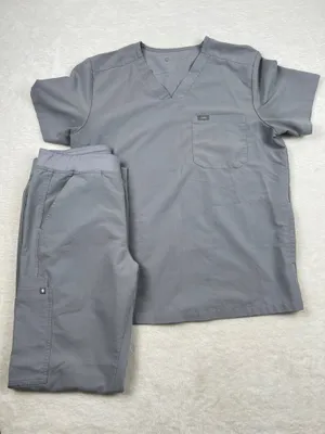 FIGS Men’s Scrub Set Cement Chisec Top L Axim Cargo Pants M thumbnail 1