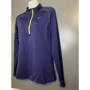Nike Dri-Fit Pullover Womens Medium Purple 1/4 Zip Running Shirt Top Athletic thumbnail 3