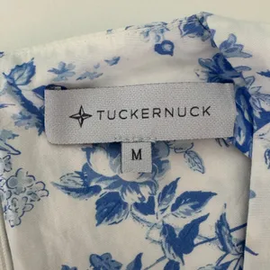 Tuckernuck Ginger Dress Medium Blue Floral Toile Maxi Coastal Grandmother Preppy thumbnail 13