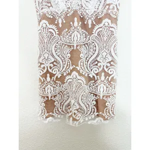 Free People Lace Night Shimmers Mini Dress Size 4 White Sequin Ivory Bridal thumbnail 10