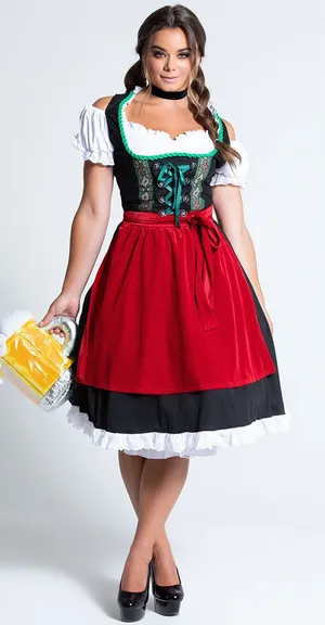 NEW California Costumes Oktoberfest Fraulein German Beergirl Costume thumbnail 1