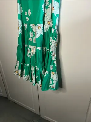 Alexia Admor Molly Green Daisy Floral Halter Tiered Mini Dress thumbnail 6