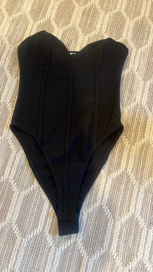 Princess Polly Strapless Black Bodysuit thumbnail 1