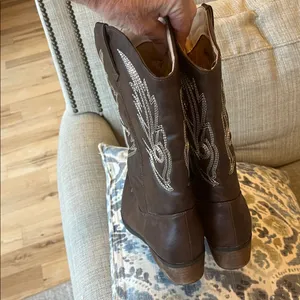 Western Cowboy Cowgirl Boots Brown Embroidered Women’s 40 thumbnail 8