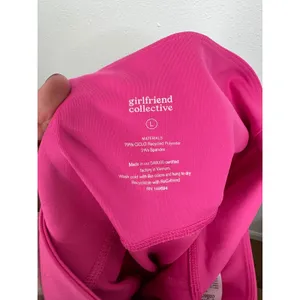 Girlfriend Collective Hot Pink Full Length Leggings Size‎ Large thumbnail 3