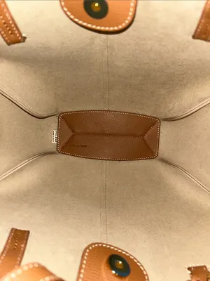 Polène Cyme Mini Textured Leather Tote Bag Camel Brown with Box & Dust Bag thumbnail 8