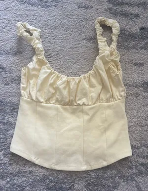 ZARA Yellow Top Crop thumbnail 1