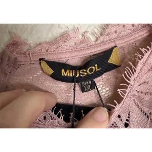 Miusol Womens XXL‎ Pink Maxi Dress Lace Ruffle High Low Evening Gown Wedding NEW thumbnail 8