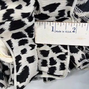 Vestique Womens Leopard Animal Print Romper‎ Black White V-Neck Small Boho Chic thumbnail 6