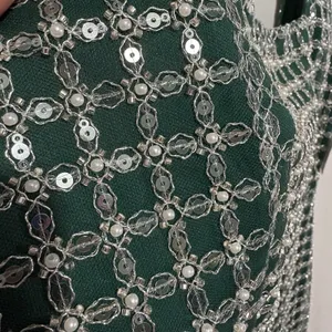 Altar’d State Women’s Green Beaded Mateo Mini Dress Square Neck XXL Homecoming thumbnail 10