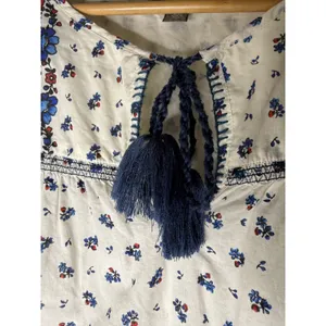 New J.Crew Point Sur Flutter-sleeve Peasant Top‎ in Cotton Voile Size large tall thumbnail 3