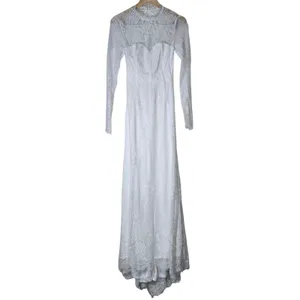 Lulus Laveau White Lace Bustier Backless Mermaid Maxi Dress Wedding Bridal Small thumbnail 3