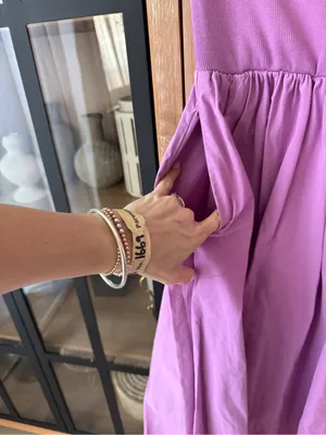 Daily Practice by Anthropologie Strapless Midi Dress ribbed orchid tube cotton thumbnail 6