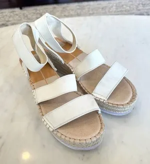 Dolce Vita Lury Espadrille Wedge Sandal‎ White Beachy Boho Casual Size 10 thumbnail 1