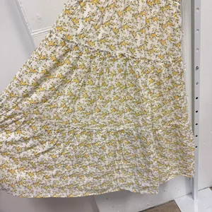 Trixxi Yellow Floral Midi Dress Lace Trim Tiered Boho 26ET76XXKV Womens Size M thumbnail 4