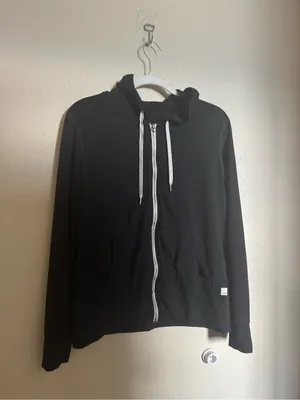 Vuori Halo Performance Full Zip Hoodie Jacket Sz M Black Soft Lounge thumbnail 3