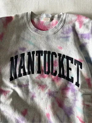 Nantucket Tie-Dye Sweatshirt - Lee Cross Grain Cotton, Large thumbnail 3
