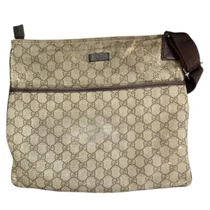 Gucci GG Coated Canvas Shoulder Crossbody Bag Purse thumbnail 1