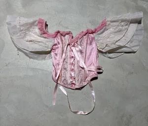 Dollskill Trick N Treats Women's Pink Wired Corset Lace Back Top Size XS Sexy thumbnail 1