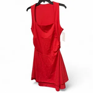 Kaximil Red Sleeveless Cowl Neck Ruched Bodycon Dress - Size XL thumbnail 4