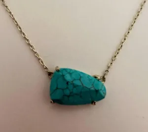 Kendra Scott Isla Turquoise Stone and Gold Chain Necklace thumbnail 1