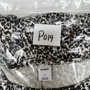 Old Navy‎ L Large Swing Dress Short Sleeve Leopard Print Jersey Knit Crew Neck thumbnail 13