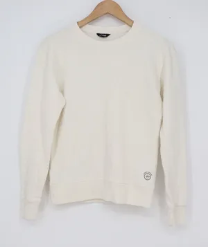 Allbirds Womens R&R Sweatshirt Cream White Organic Cotton Hemp XS thumbnail 1