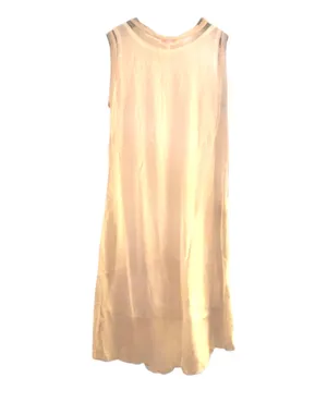 PRETTY ANGEL Sleeveless Silk Whimsy Sequins Lace Sheer Lined Midi Dress Sz L NWT thumbnail 4