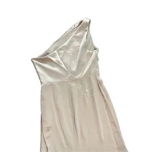 NWT LOVELY Shirred One-Shoulder Satin Trumpet Dress‎ sz 10 Cameo thumbnail 12