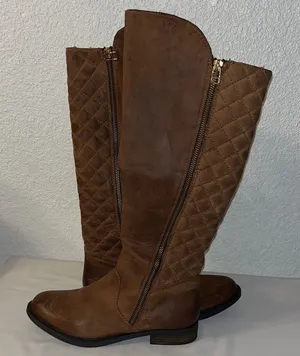 Steve Madden Brown Quilted Over the Knee Boots used good condition thumbnail 1