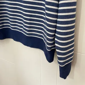 Old Navy Crewneck Striped Long Sleeve Top Fleece Lined Nautical ~ Women’s Size L thumbnail 5