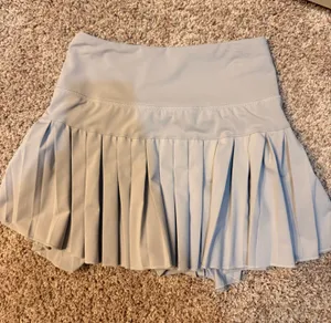 Pleated A-Line Skirt in Light Beige thumbnail 1