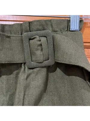 HAVE Los Angeles Green Linen Belted Pants thumbnail 2
