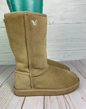American Eagle Outfitters AE Suede Faux Fur Lined Boots Tan Size 6 US / 36 EUR * thumbnail 5