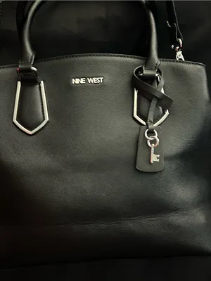 Nine West Black Pebbled Satchel Shoulder Bag Removable Crossbody Strap thumbnail 6