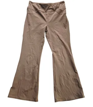 Halara Brown High Waisted Flare Pants Petite XL Bell Bottom Yoga‎ Trousers thumbnail 1