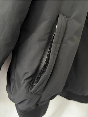 Y2K 2000s Faded Glory Men's Black Fleece-Lined Utility Bomber Jacket Size M⁠ thumbnail 7