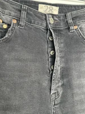 Free People We The Free Zuri Mom Jeans Washed Black Distressed Size 28 thumbnail 9