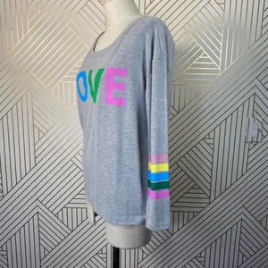 Chaser Love‎ Knit Sweatshirt in Heather Gray thumbnail 6