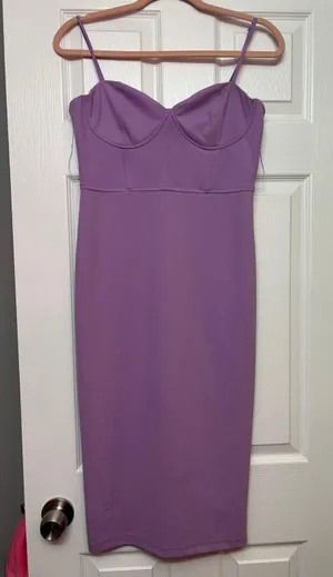 Purple ZARA Dress Midi thumbnail 1